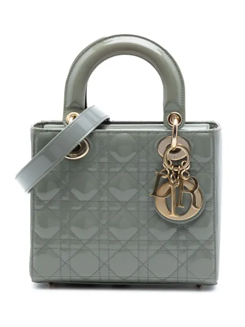 Christian Dior Pre-Owned 2019 Small Patent Cannage Lady Dior satchel