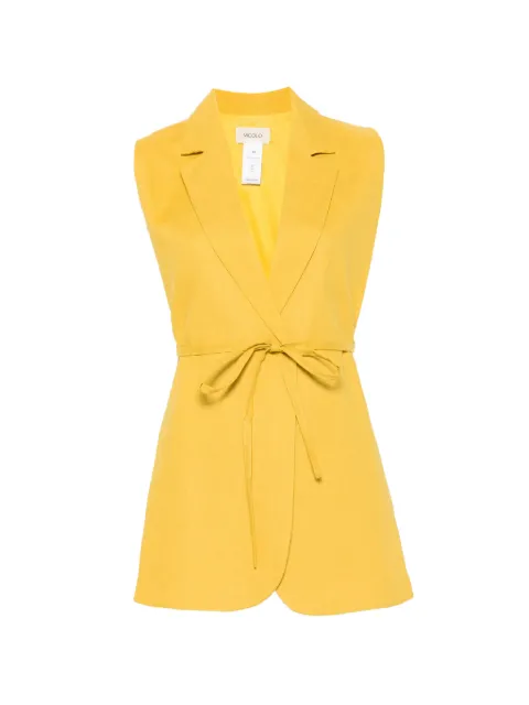 VICOLO belted sleeveless gilet