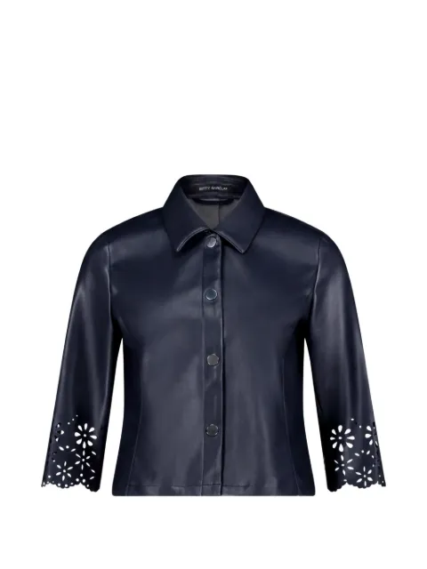 Betty Barclay classic-collar perforated-detail jacket
