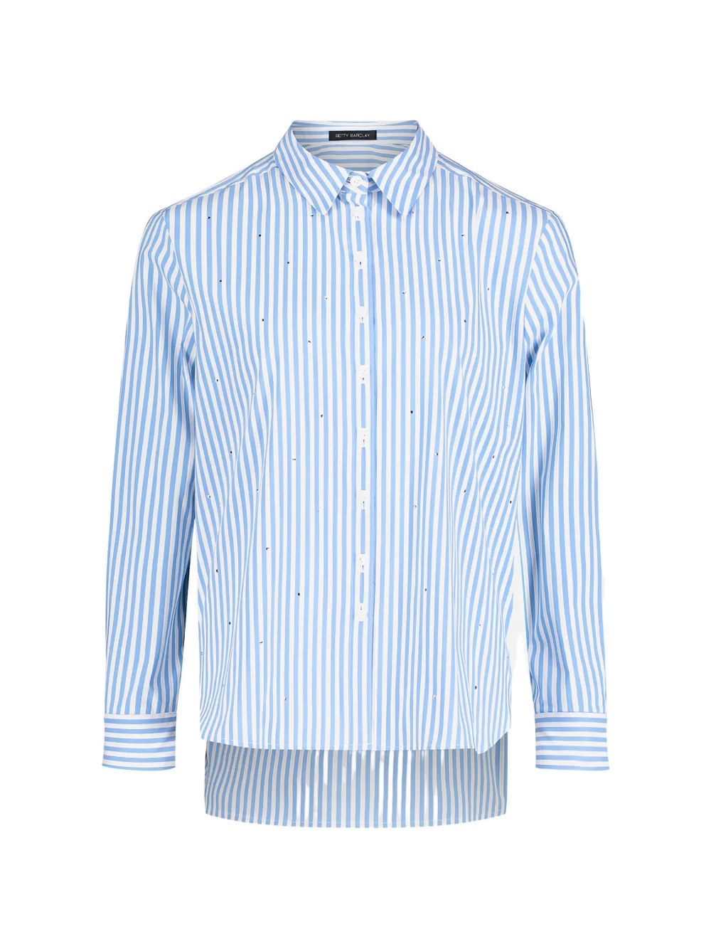 Betty Barclay crystal-embellished striped shirt - Blau