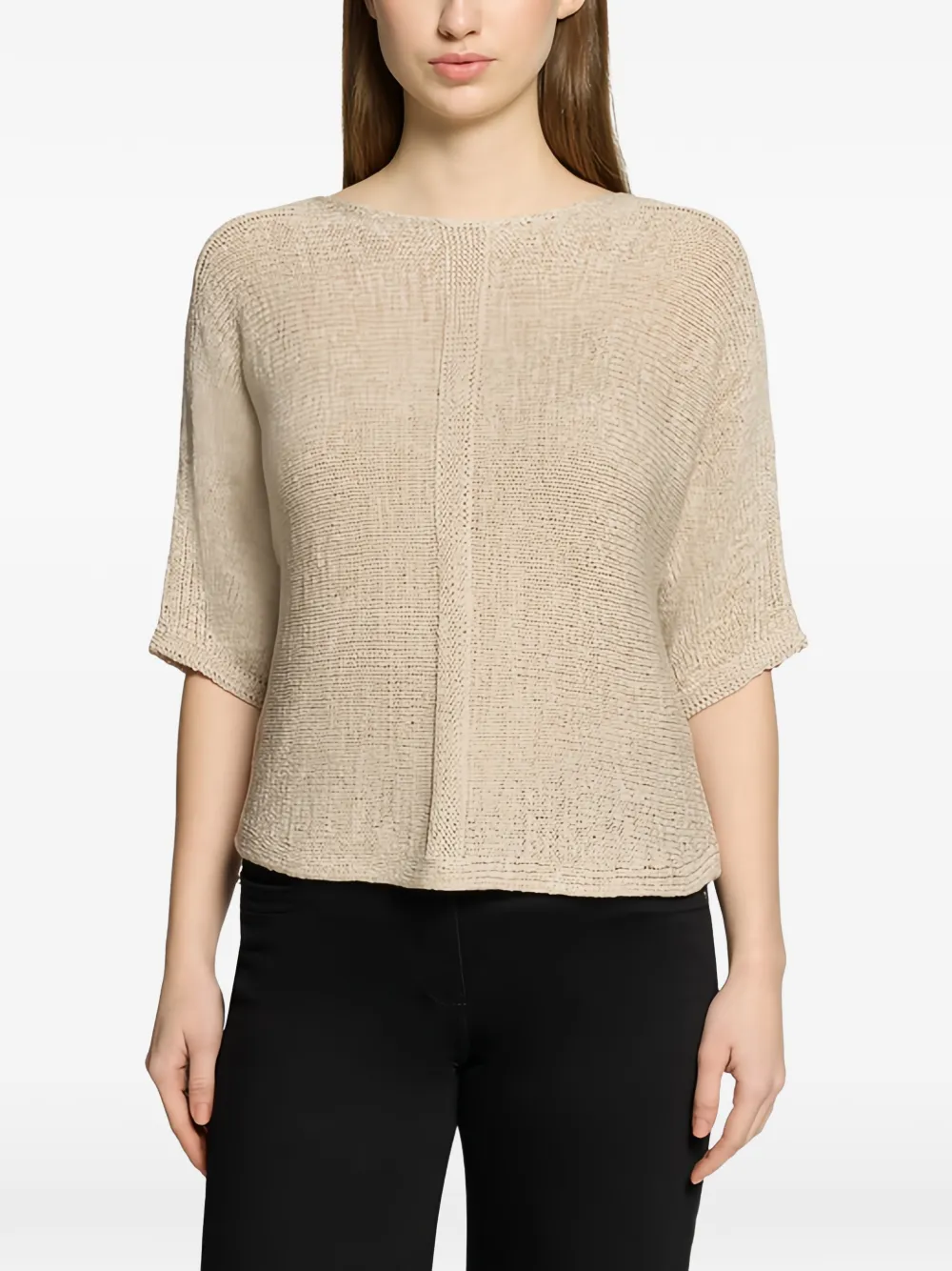 Betty Barclay fine-knit boat-neck sweater - Marrone