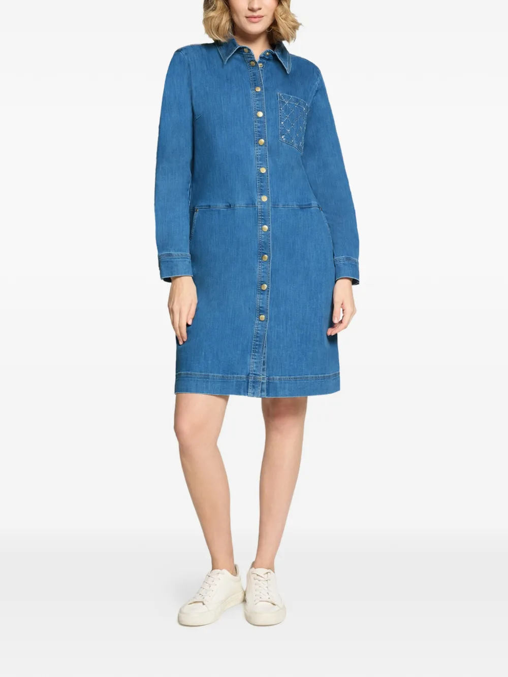 Betty Barclay Jurk met verfraaide zak en lange mouwen Blauw