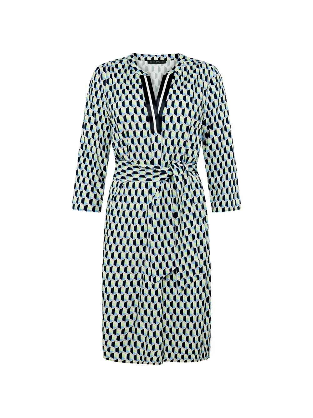 Betty Barclay geometric-print belted dress - Blu