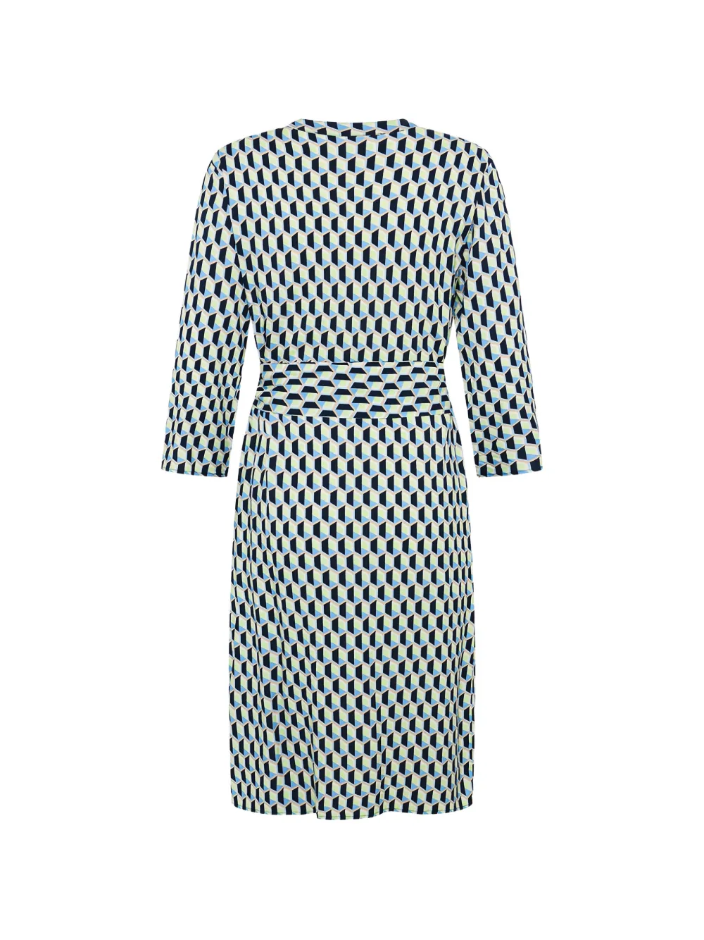 Betty Barclay Jurk met geometrische print en ceintuur Blauw
