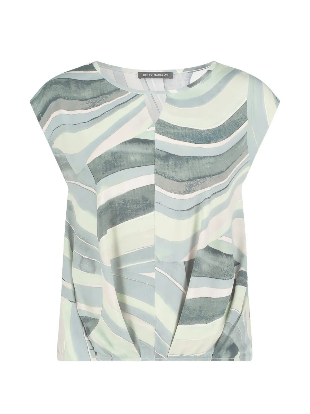 Betty Barclay abstract-print gathered top - Blu