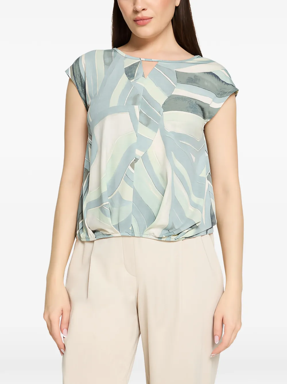 Betty Barclay Top Con Estampado Abstracto - Azul 