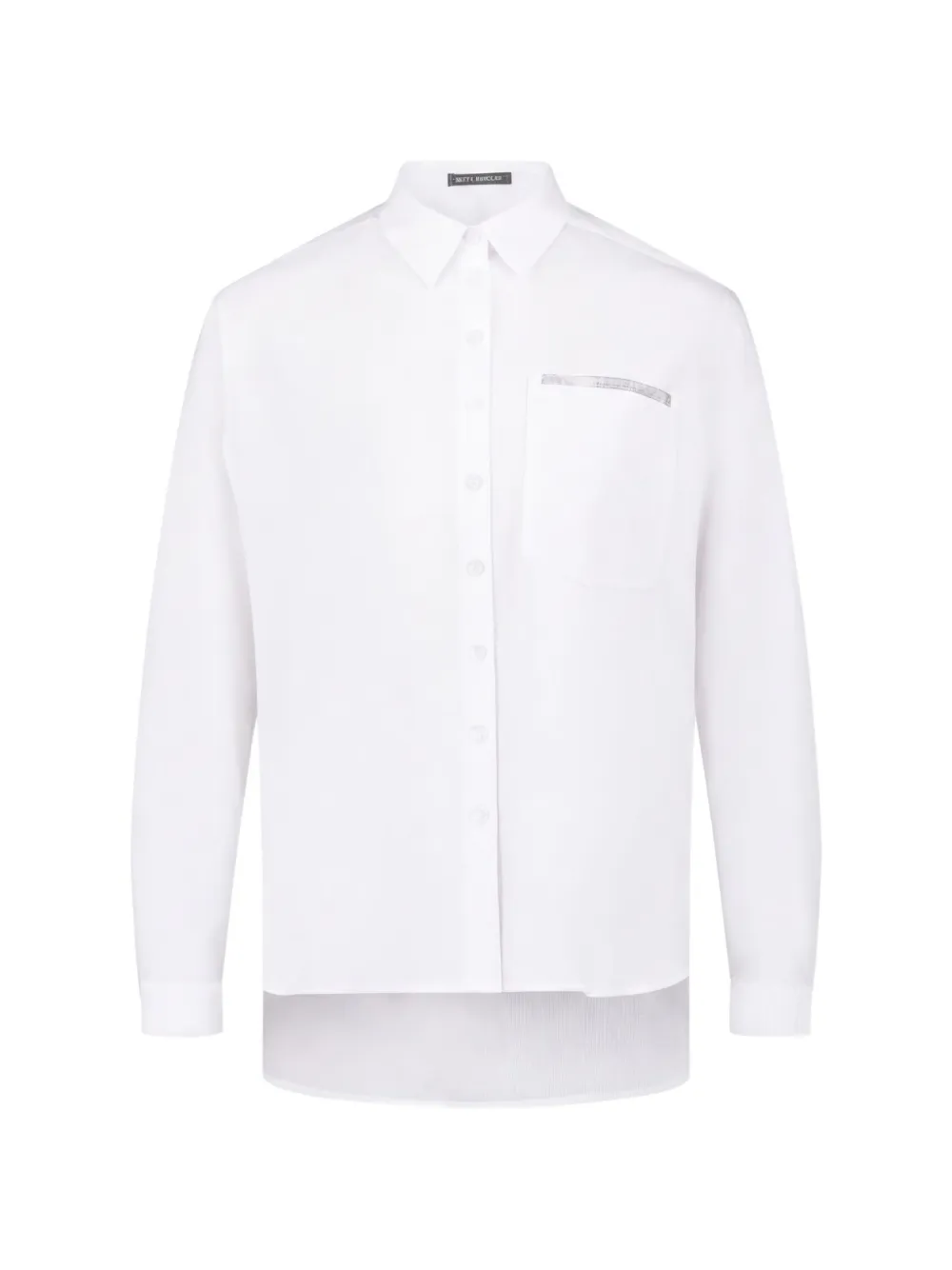 Betty Barclay embellished-pocket high-low shirt - Weiß