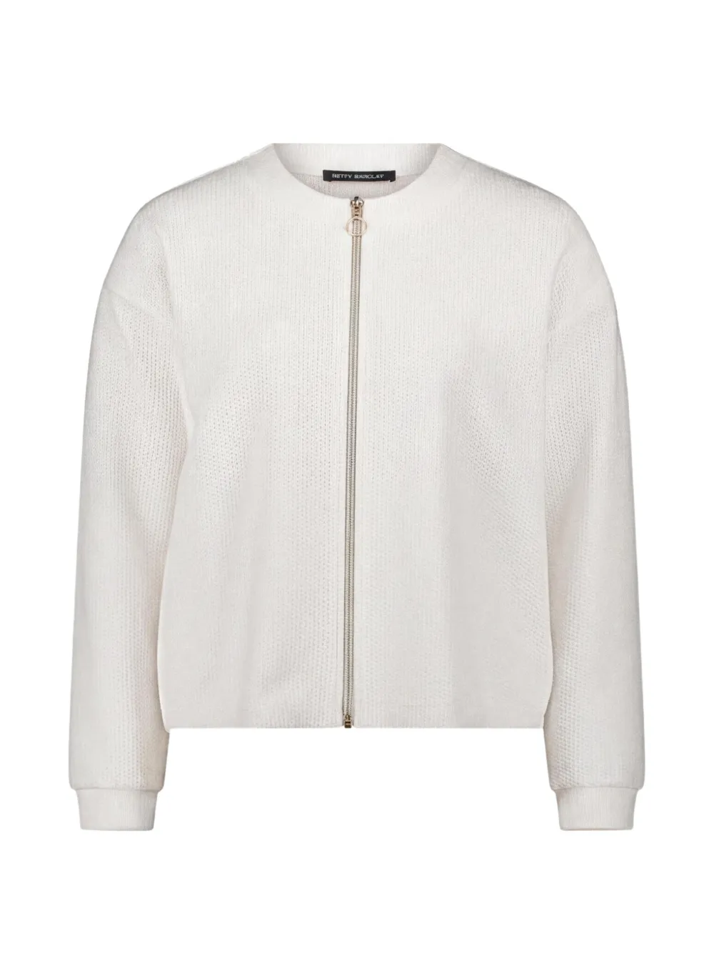 Betty Barclay Cardigan con zip - Bianco