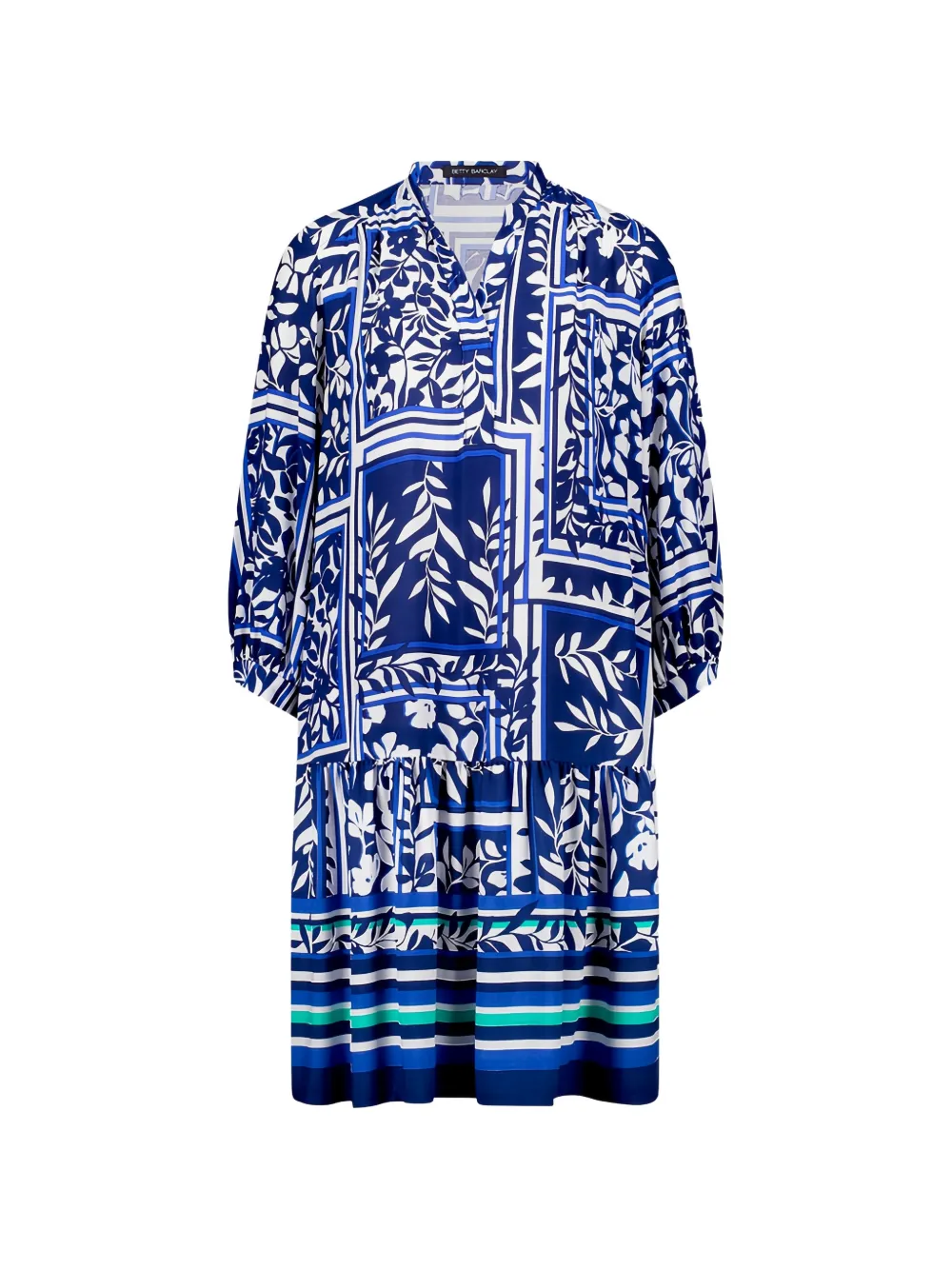 Betty Barclay floral-print ruffled dress - Blau