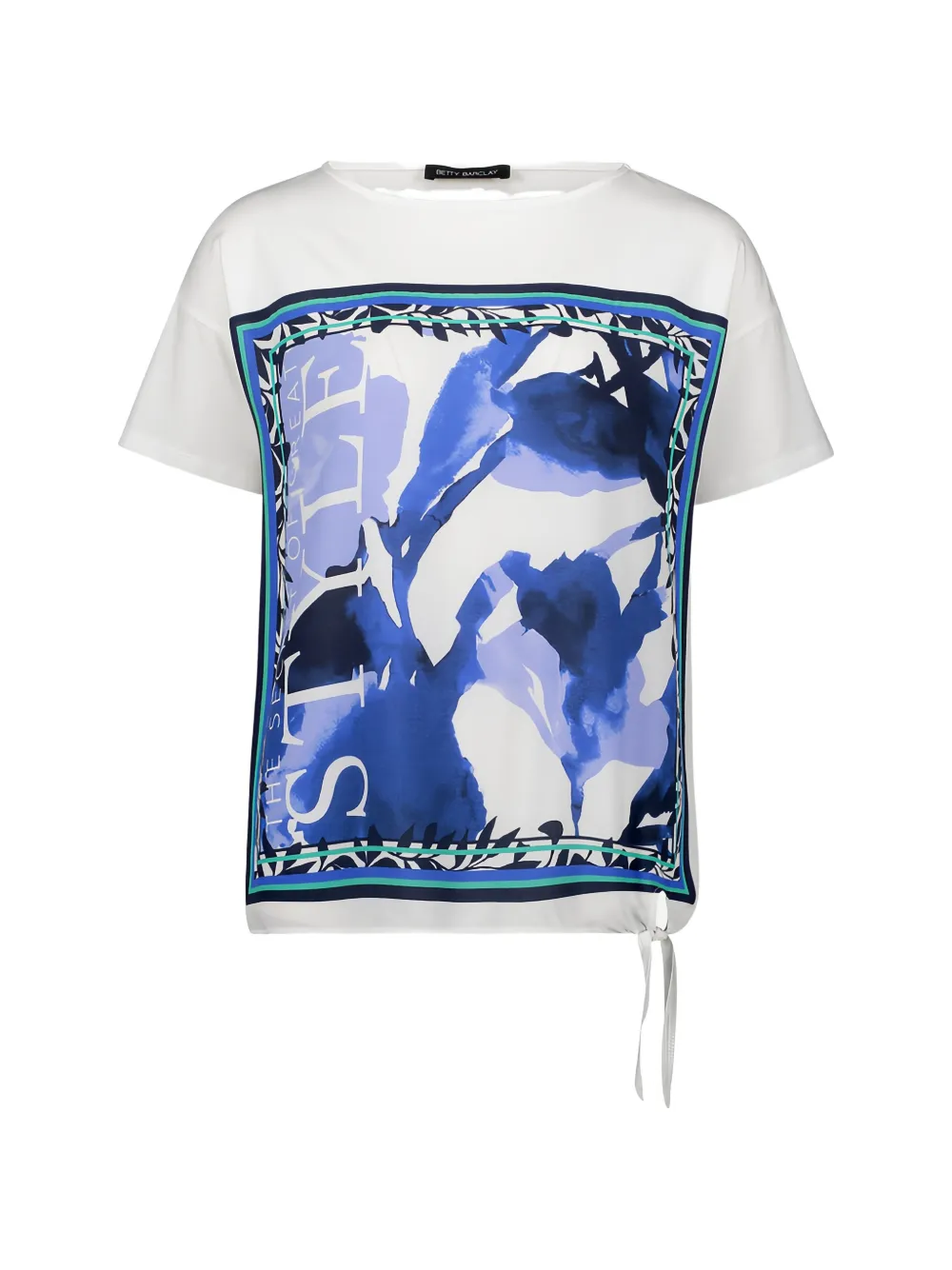 Betty Barclay graphic-print knot-detail T-shirt - Bianco