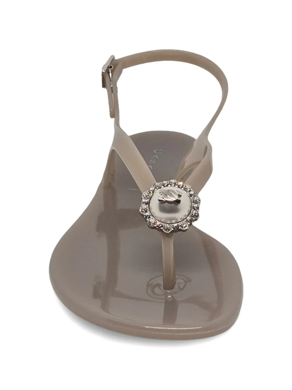 Casadei embellished thong sandals Beige