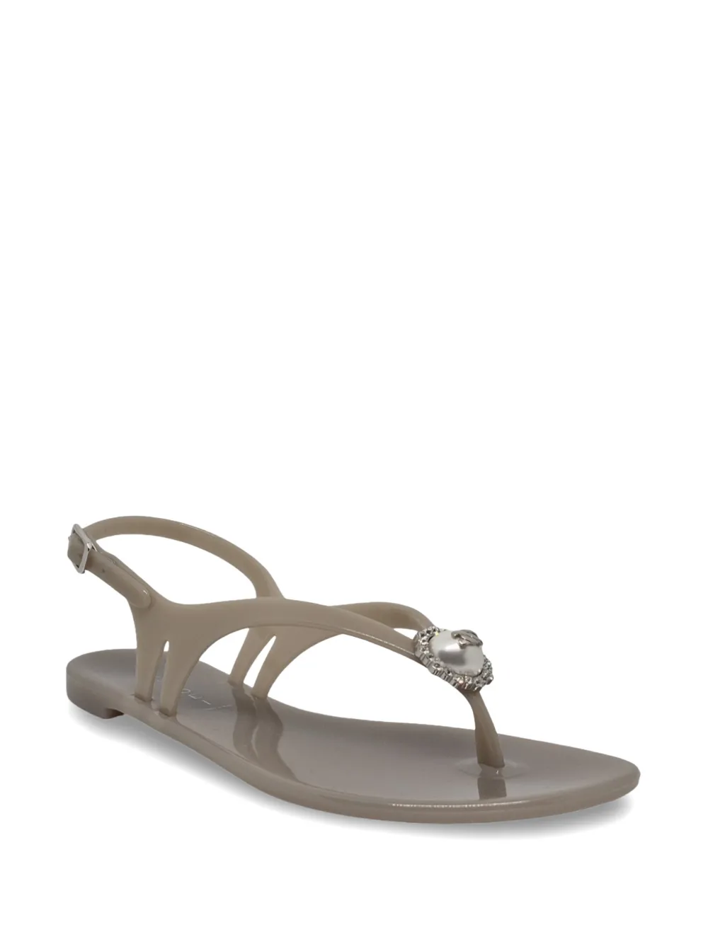 Casadei embellished thong sandals Beige