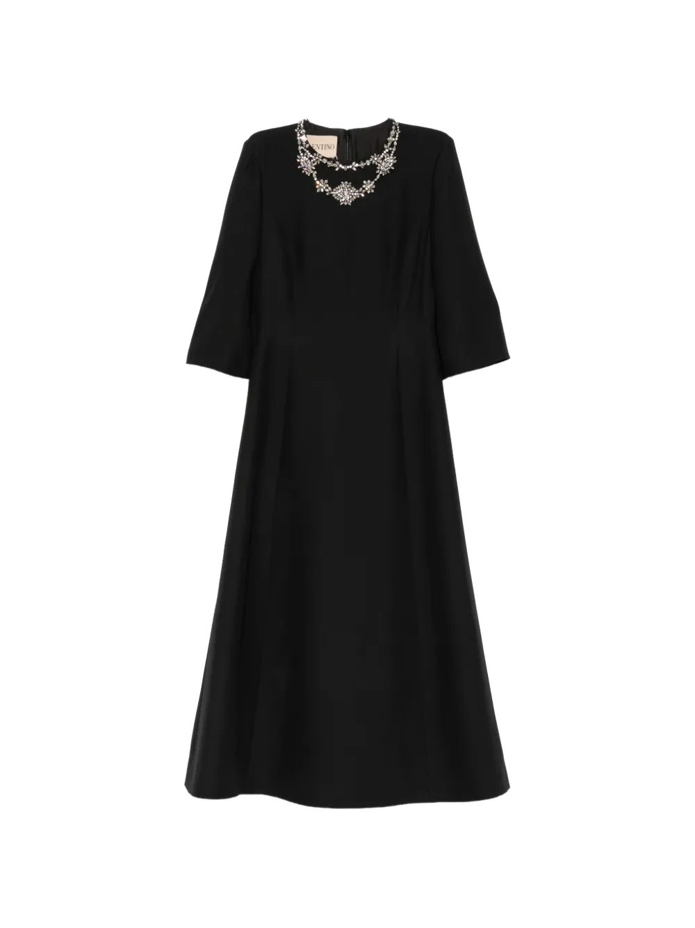 Valentino Garavani crystal-embellished A-line midi dress - Schwarz