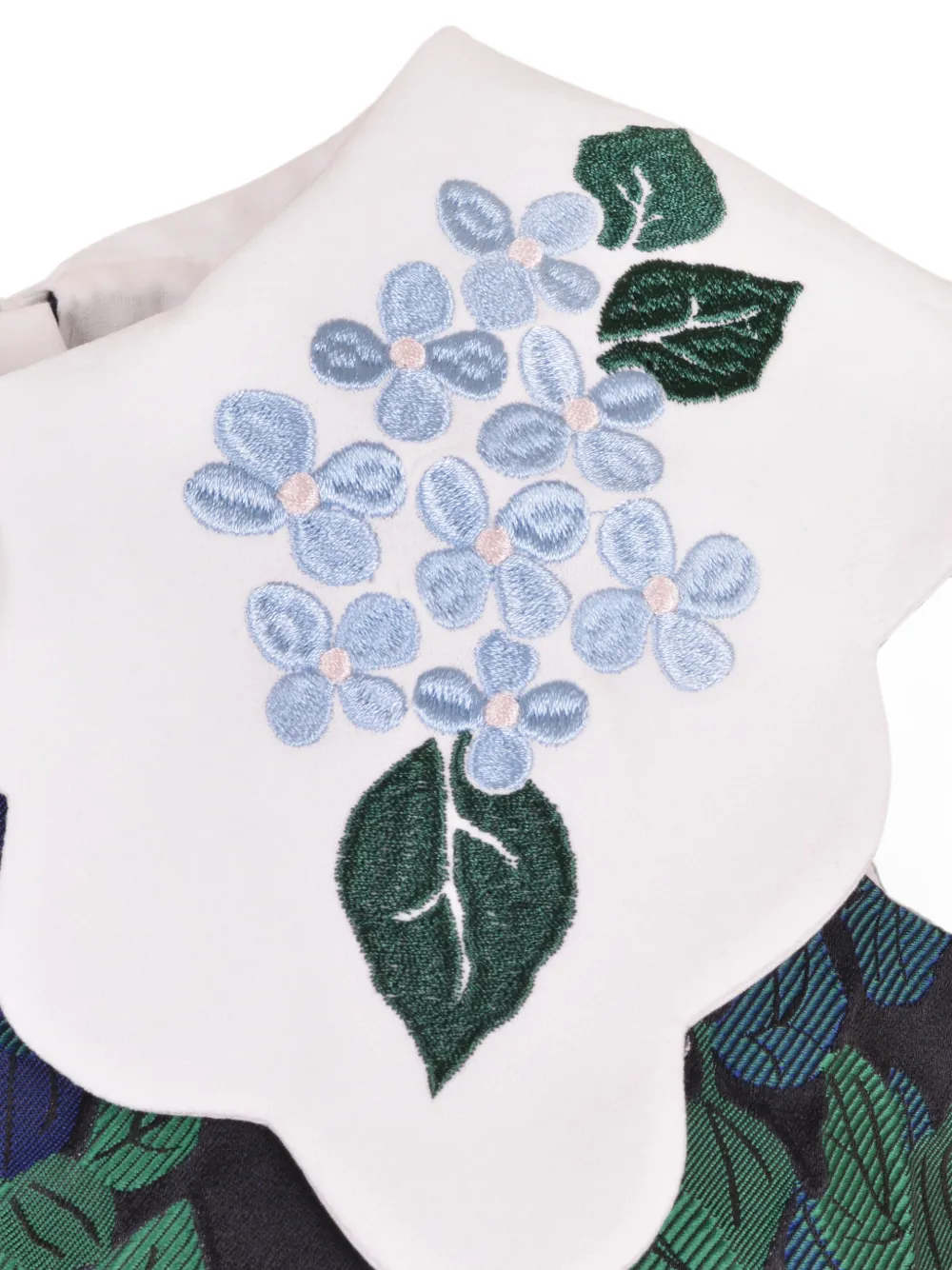 Hucklebones London Gewelfde jurk met bloemen-jacquard Groen