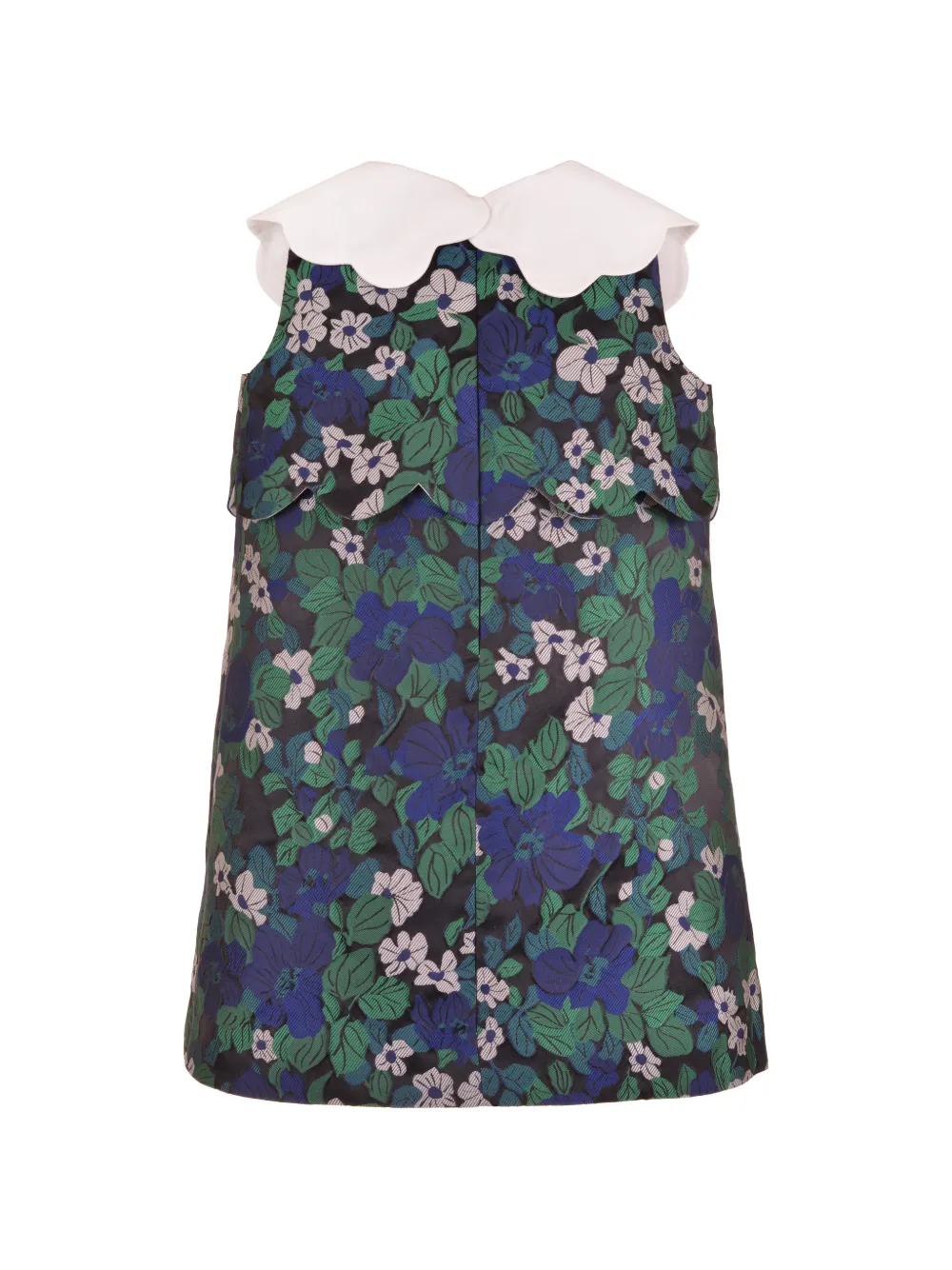 Hucklebones London Gewelfde jurk met bloemen-jacquard Groen