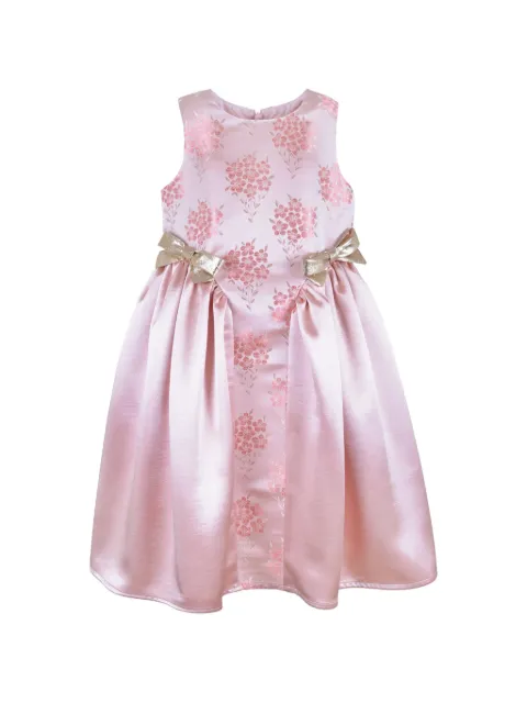Hucklebones London floral-jacquard bow-detail dress