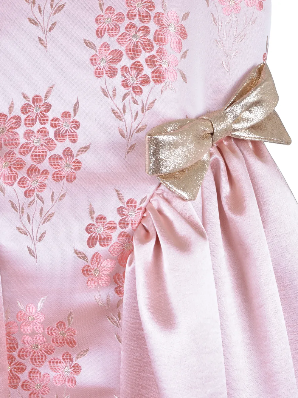 Hucklebones London Jurk met strikdetail en bloemen-jacquard Roze