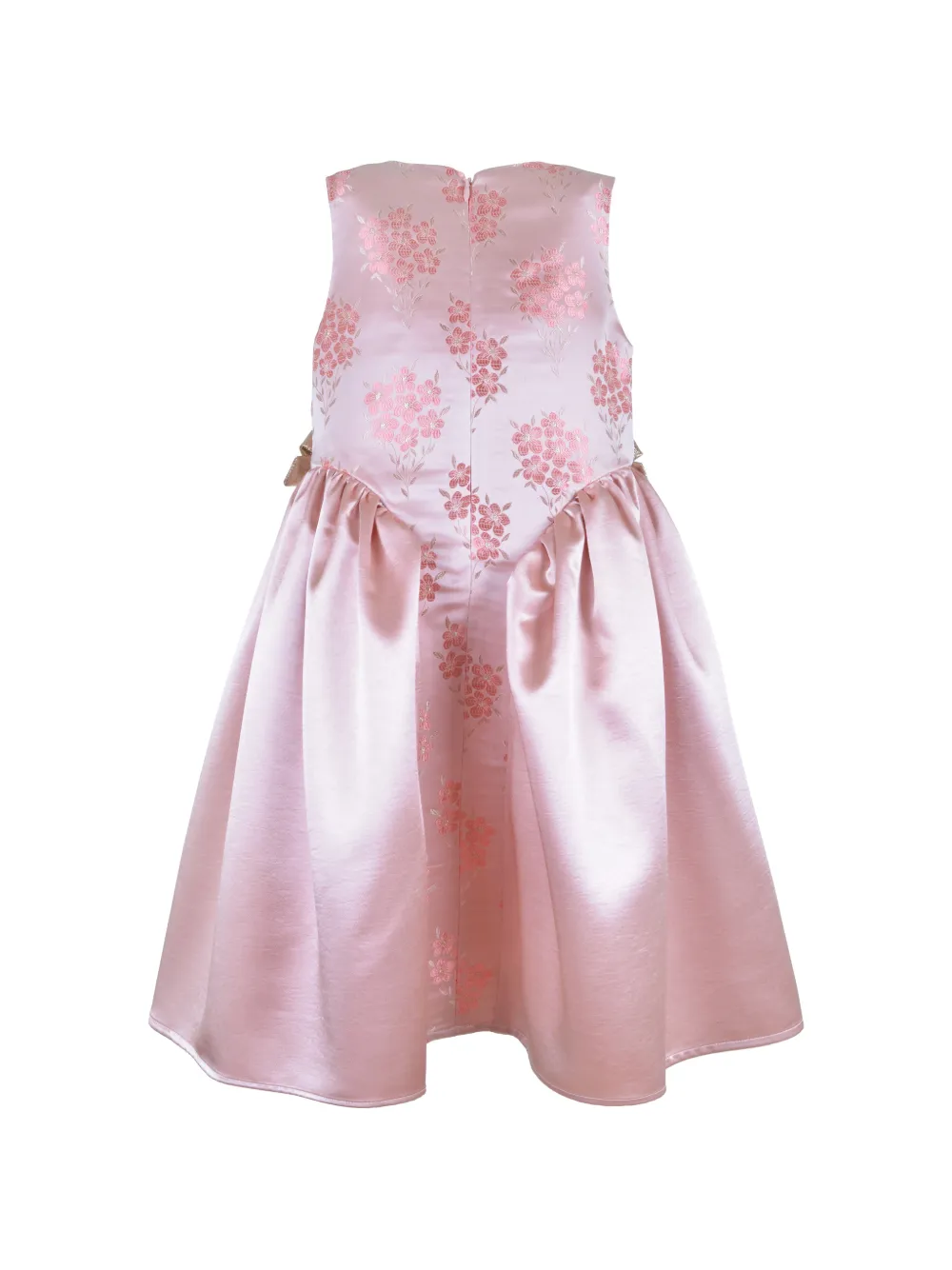 Hucklebones London Jurk met strikdetail en bloemen-jacquard Roze