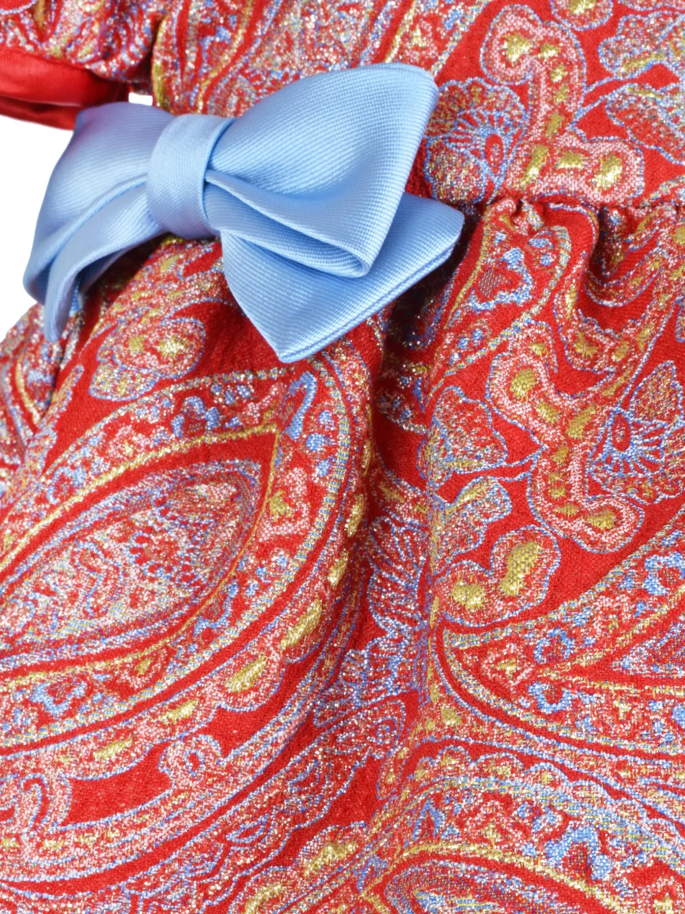 Hucklebones London paisley-print puff-sleeve dress and bloomers set Rood