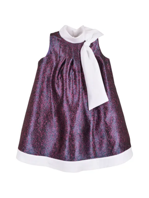 Hucklebones London Sunburst Trapeze bow-detail dress