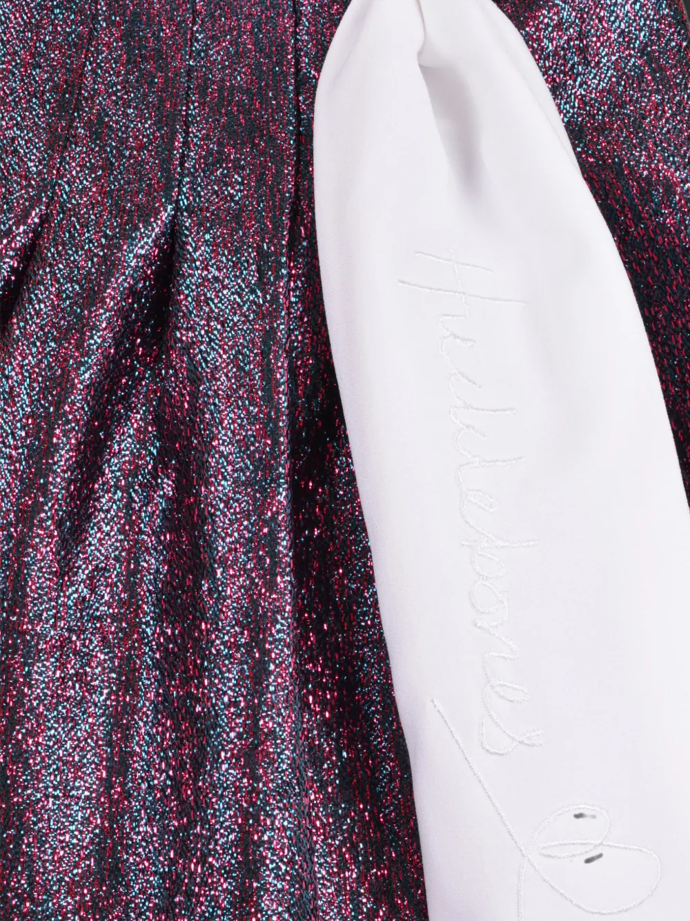 Hucklebones London Sunburst Trapeze jurk met strikdetail Roze