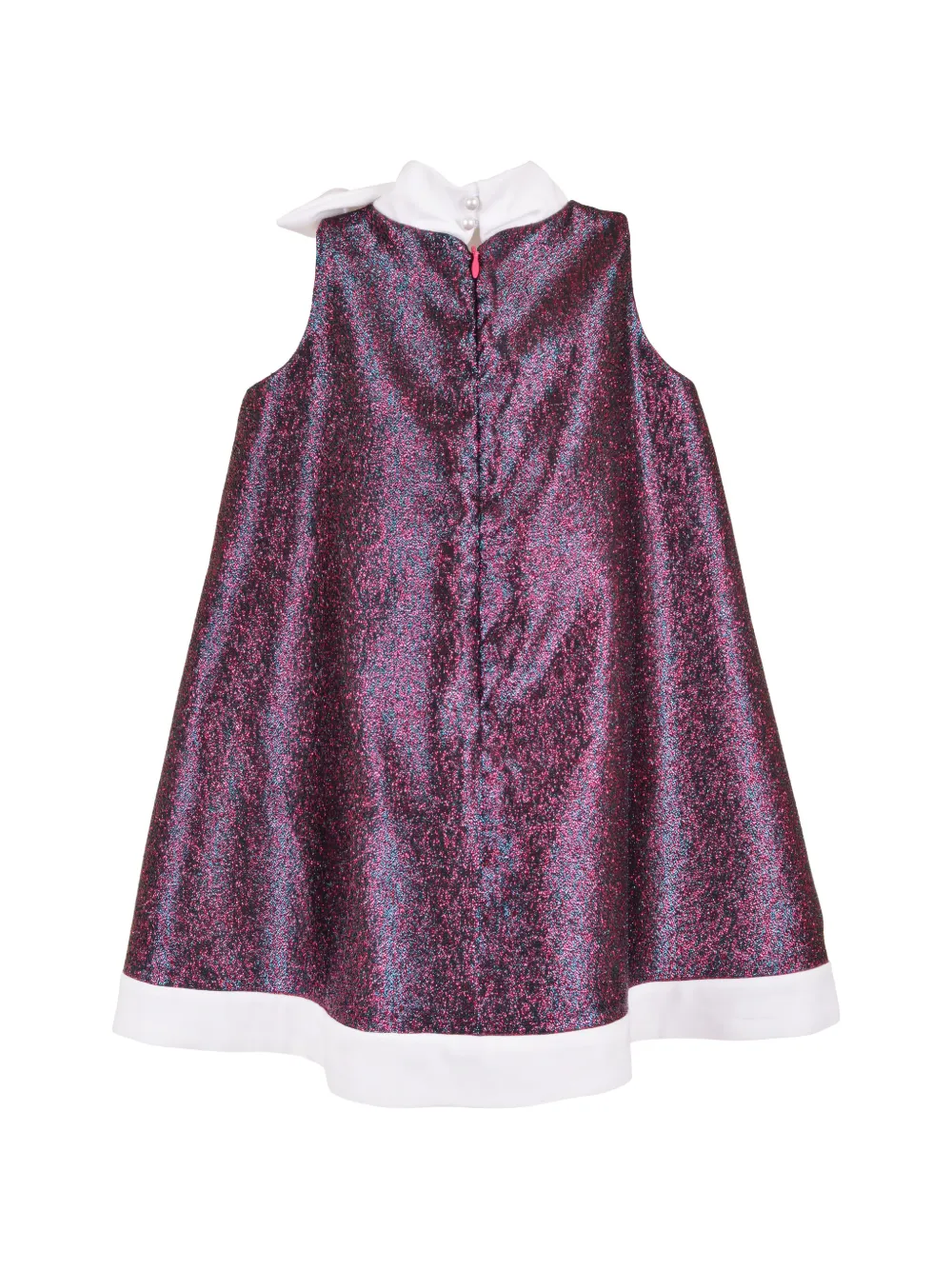 Hucklebones London Sunburst Trapeze jurk met strikdetail Roze