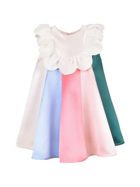 Hucklebones London ruffle-bib rainbow dress