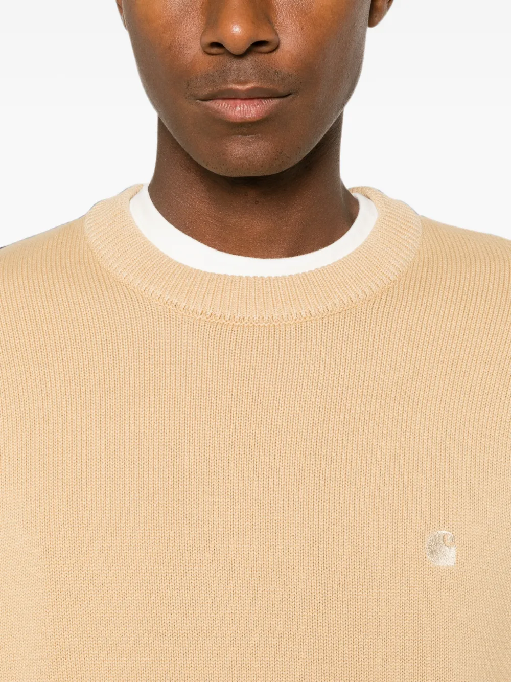 Carhartt WIP Kori trui met geborduurd logo Beige