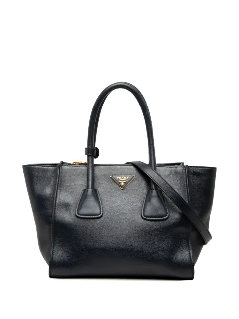 Prada Pre-Owned 2013-2026 Glace Calf Twin Pocket Double Handle satchel