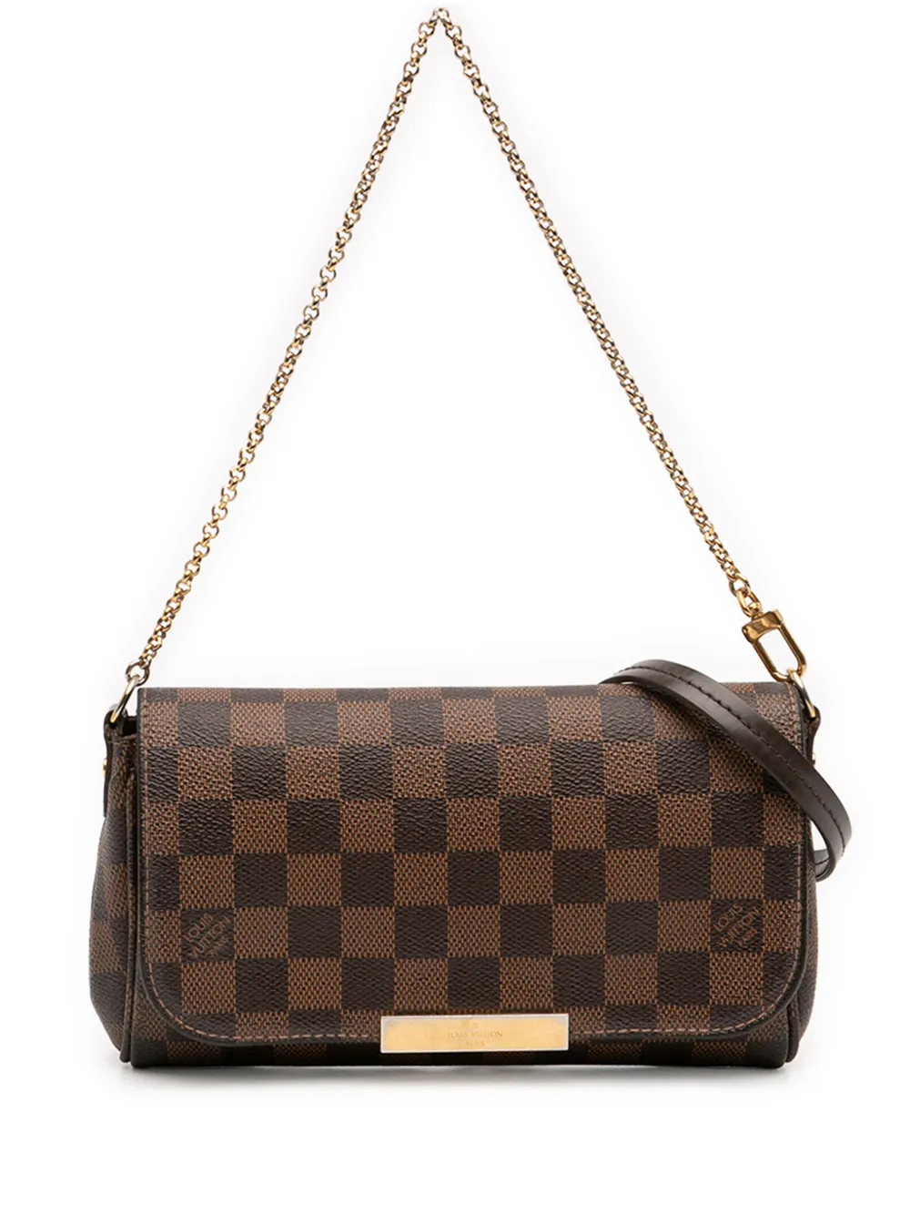Louis Vuitton Pre-Owned 2014 Damier Ebene Favorite PM satchel - Marrone