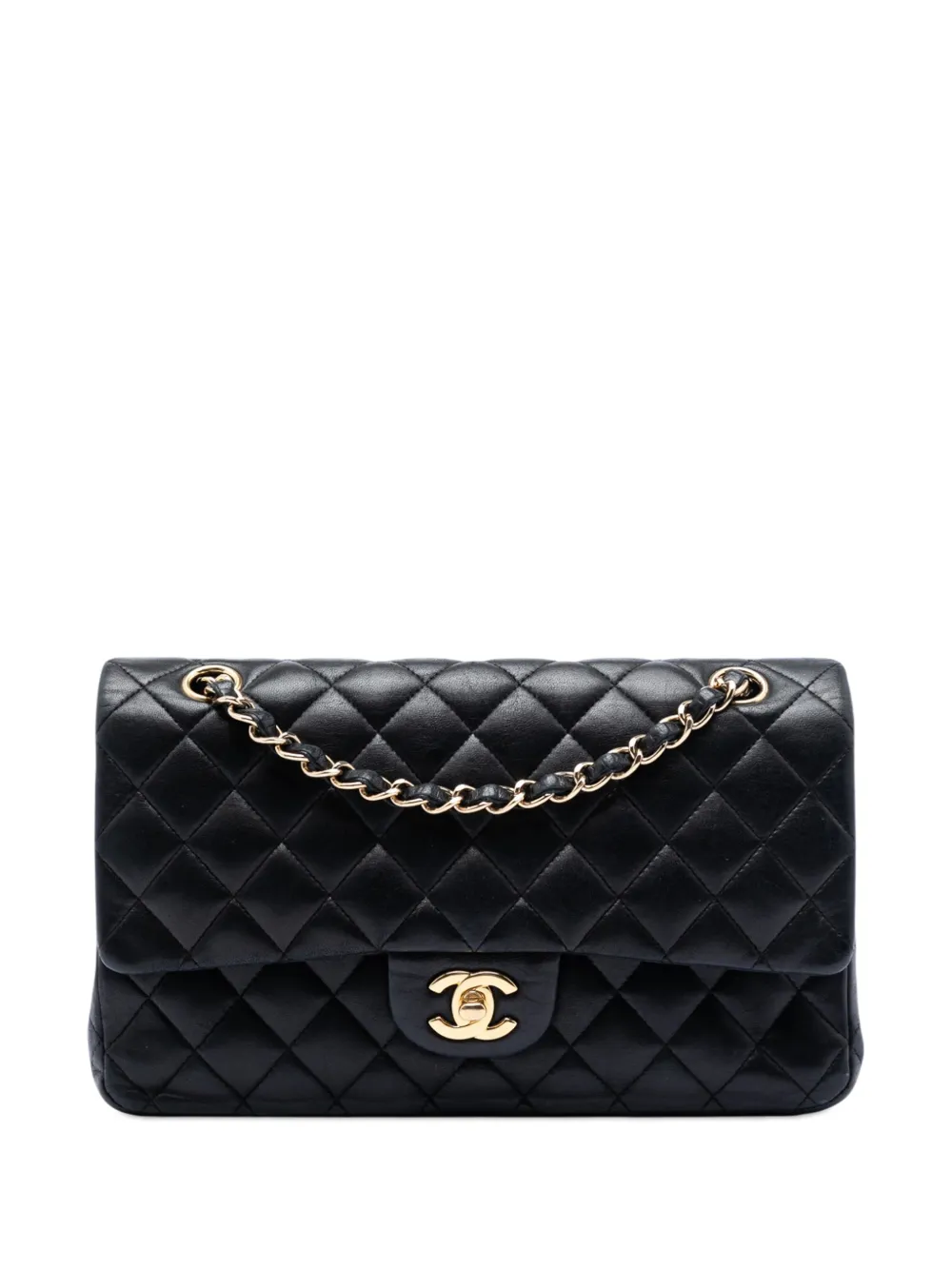 CHANEL Pre-Owned 2009-2010 Medium Classic Lambskin Double Flap shoulder bag - Nero