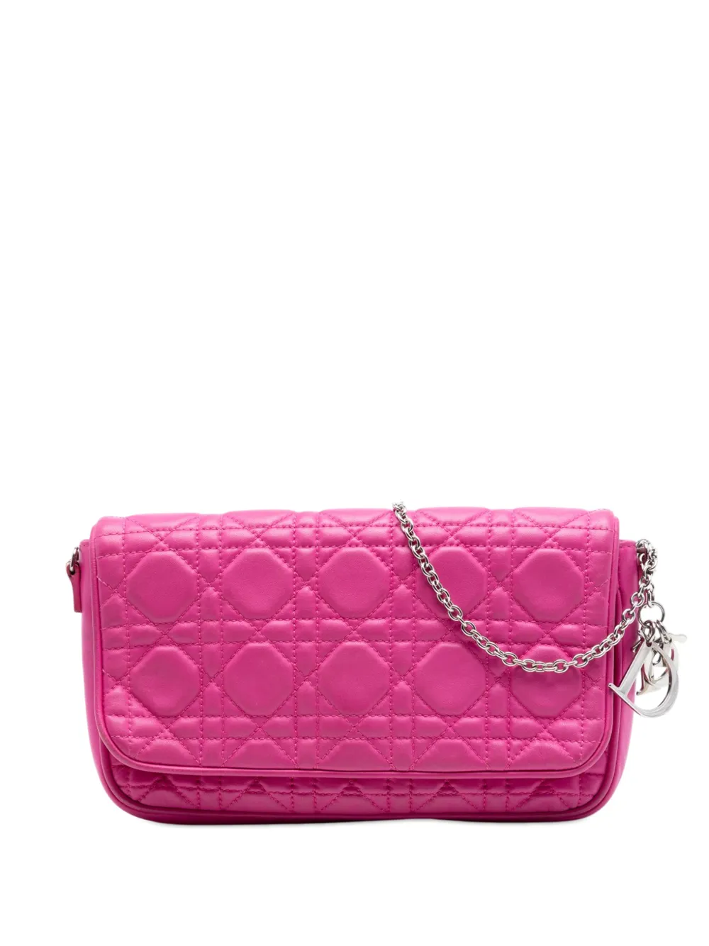 Christian Dior Pre-Owned 2011 Lambskin Cannage Chain Pochette crossbody bag - Rosa