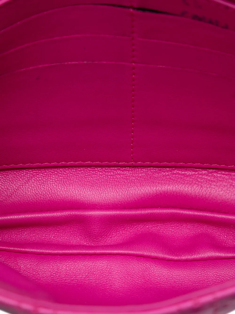 Dior Pre-owned 2011 Lambskin Cannage Chain Pochette Crossbody Bag in Pink, view 5