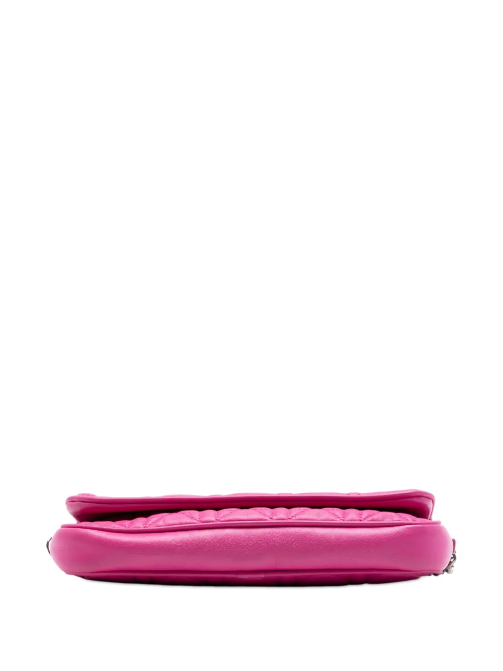 Dior Pre-owned 2011 Lambskin Cannage Chain Pochette Crossbody Bag in Pink, view 4
