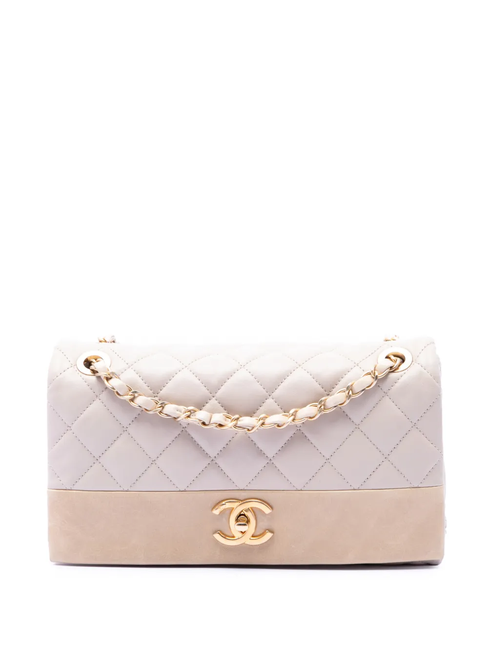 CHANEL Pre-Owned 2014-2015 Medium Quilted Lambskin Soft Elegance Flap shoulder bag - Marrone