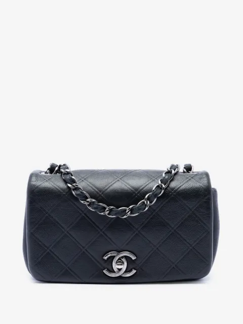 CHANEL Pre-Owned 2013-2014 Small Diamond Embossed Calfskin New Chic Flap shoulder bag