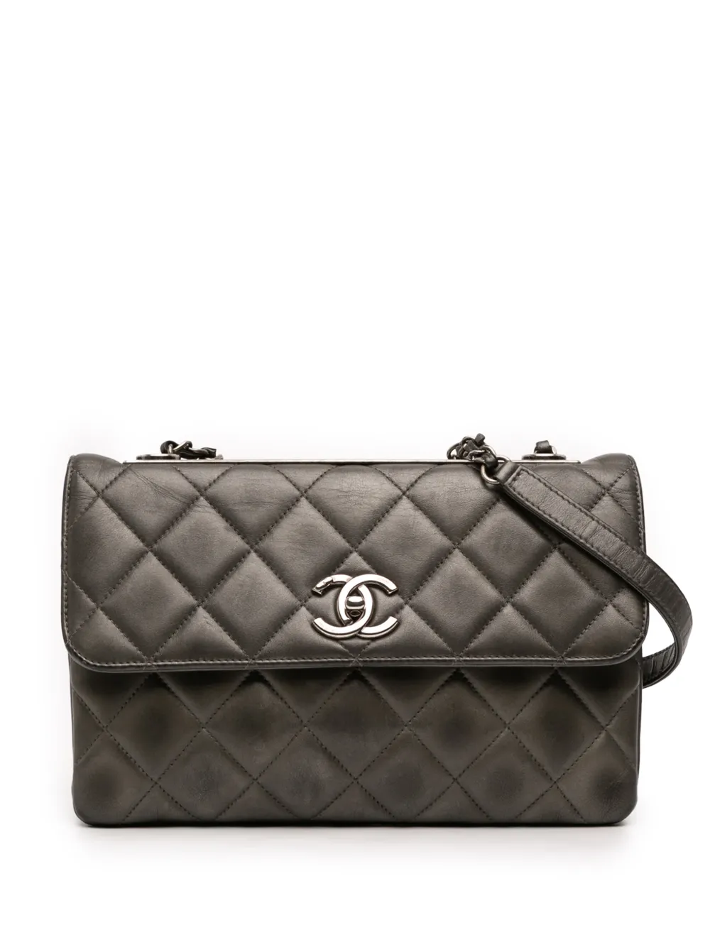CHANEL Pre-Owned 2015-2016 Medium Lambskin Trendy CC Flap shoulder bag - Grigio