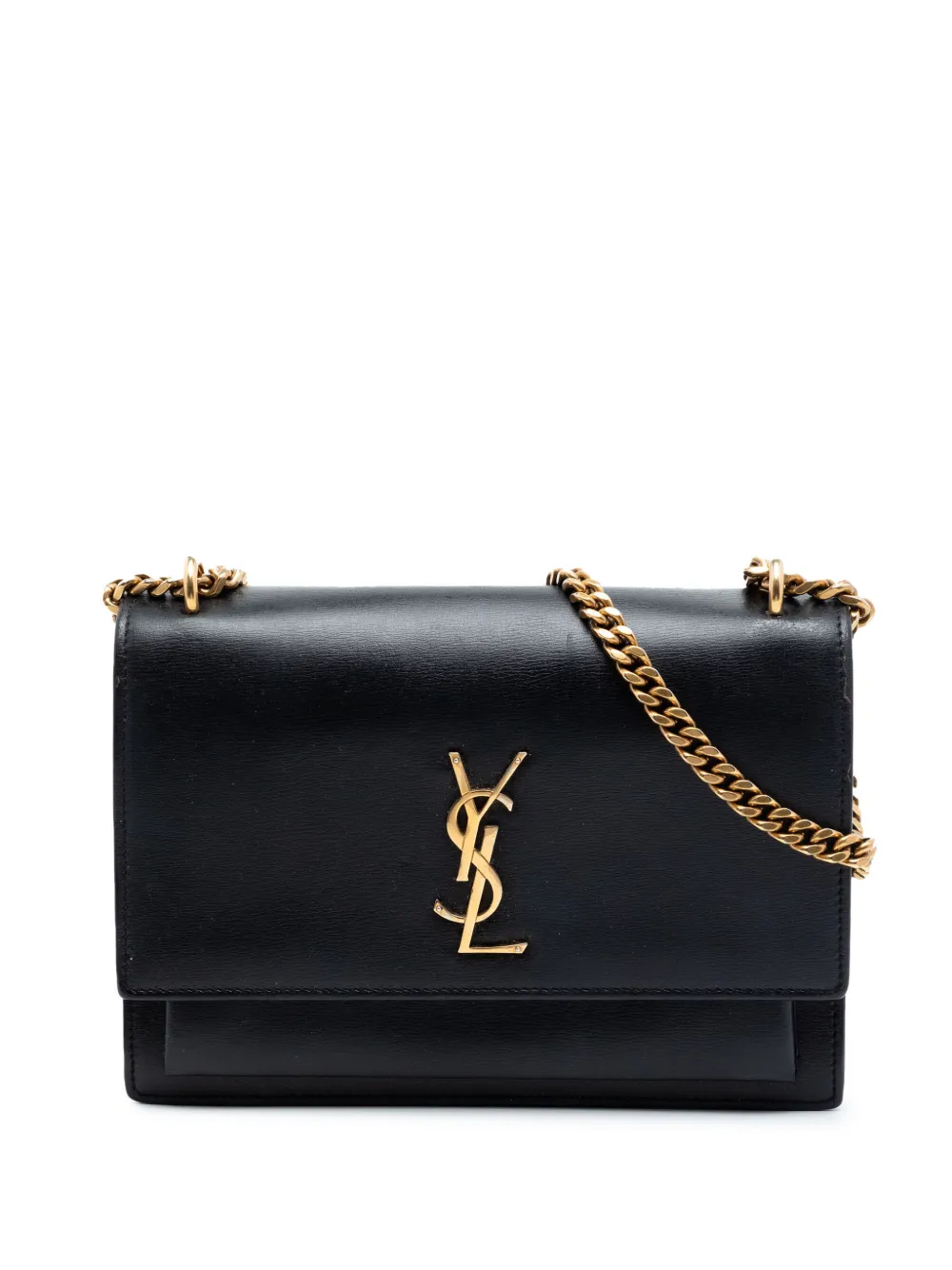 Saint Laurent Pre-Owned 2018 Medium Calfskin Monogram Sunset crossbody bag - Nero