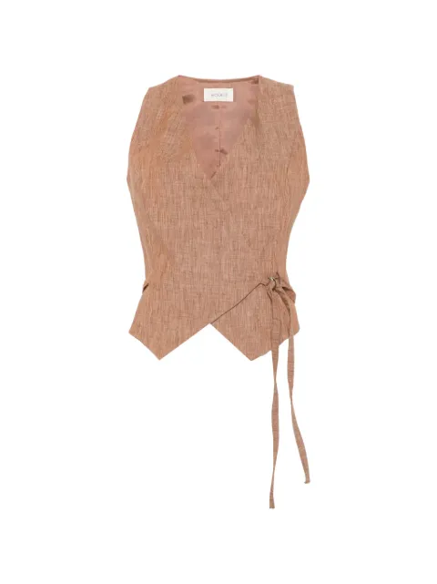 VICOLO wrap-style sleeveless vest