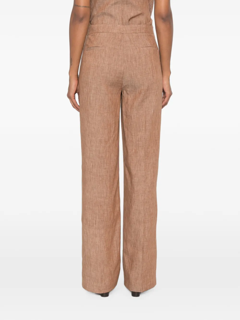 VICOLO Broek met wijde pijpen Bruin