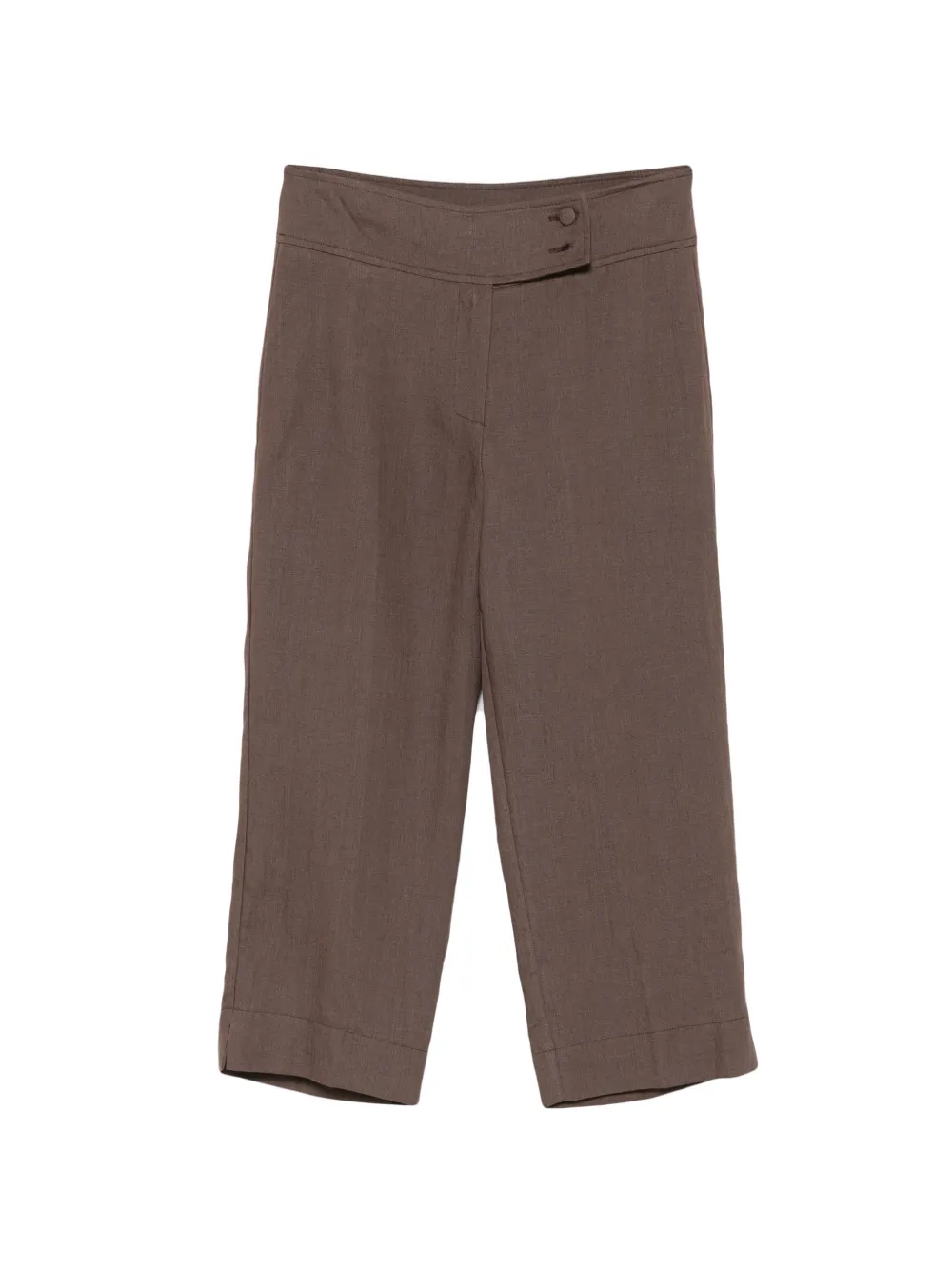 VICOLO button-detail cropped trousers - Marrone