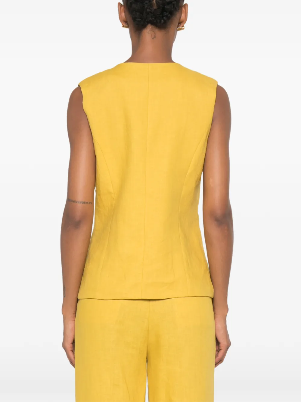 VICOLO Mouwloos T-shirt Geel