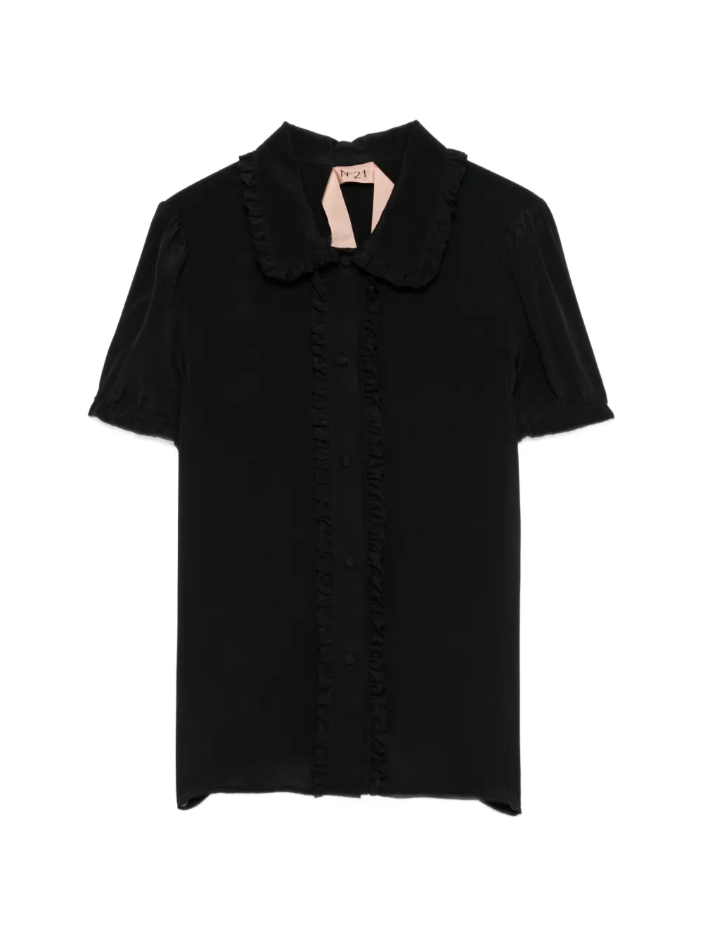 Nº21 ruffled-trim blouse - Nero