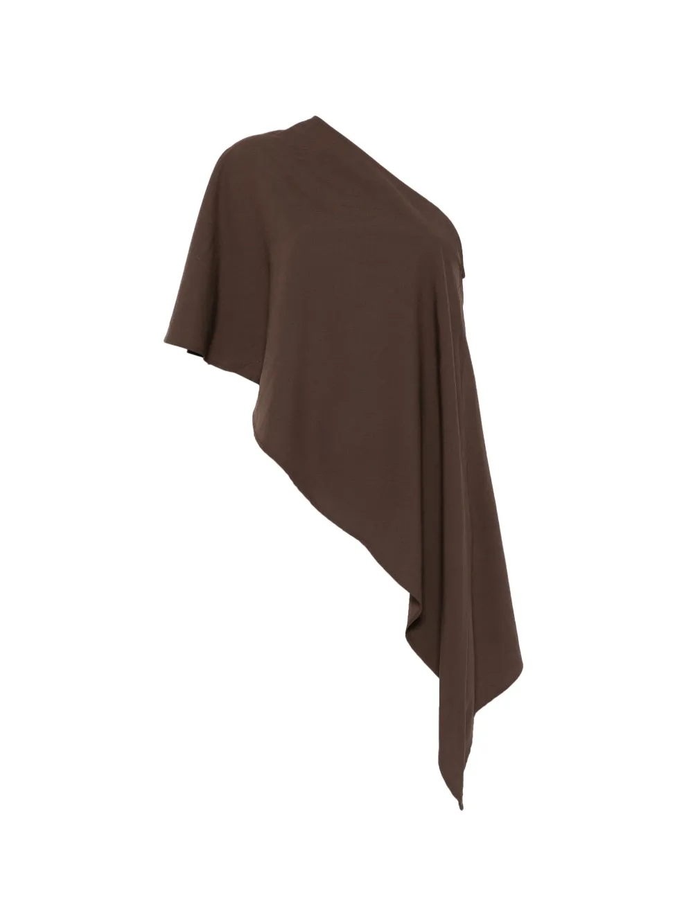VICOLO one-shoulder asymmetric-hem top - Marrone