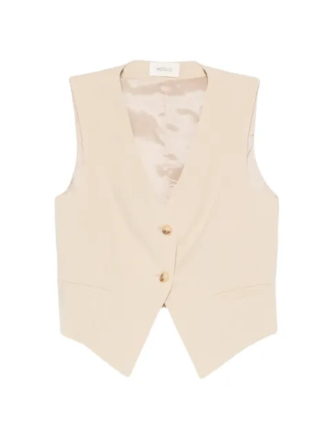 VICOLO button-up sleeveless waistcoat