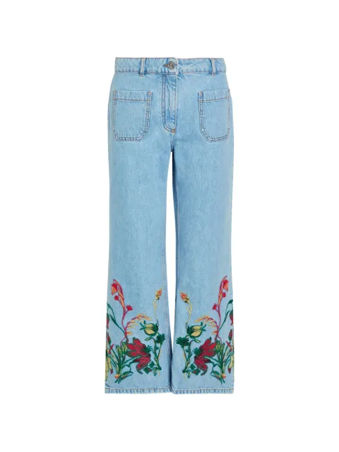 ETRO floral-embroidered jeans