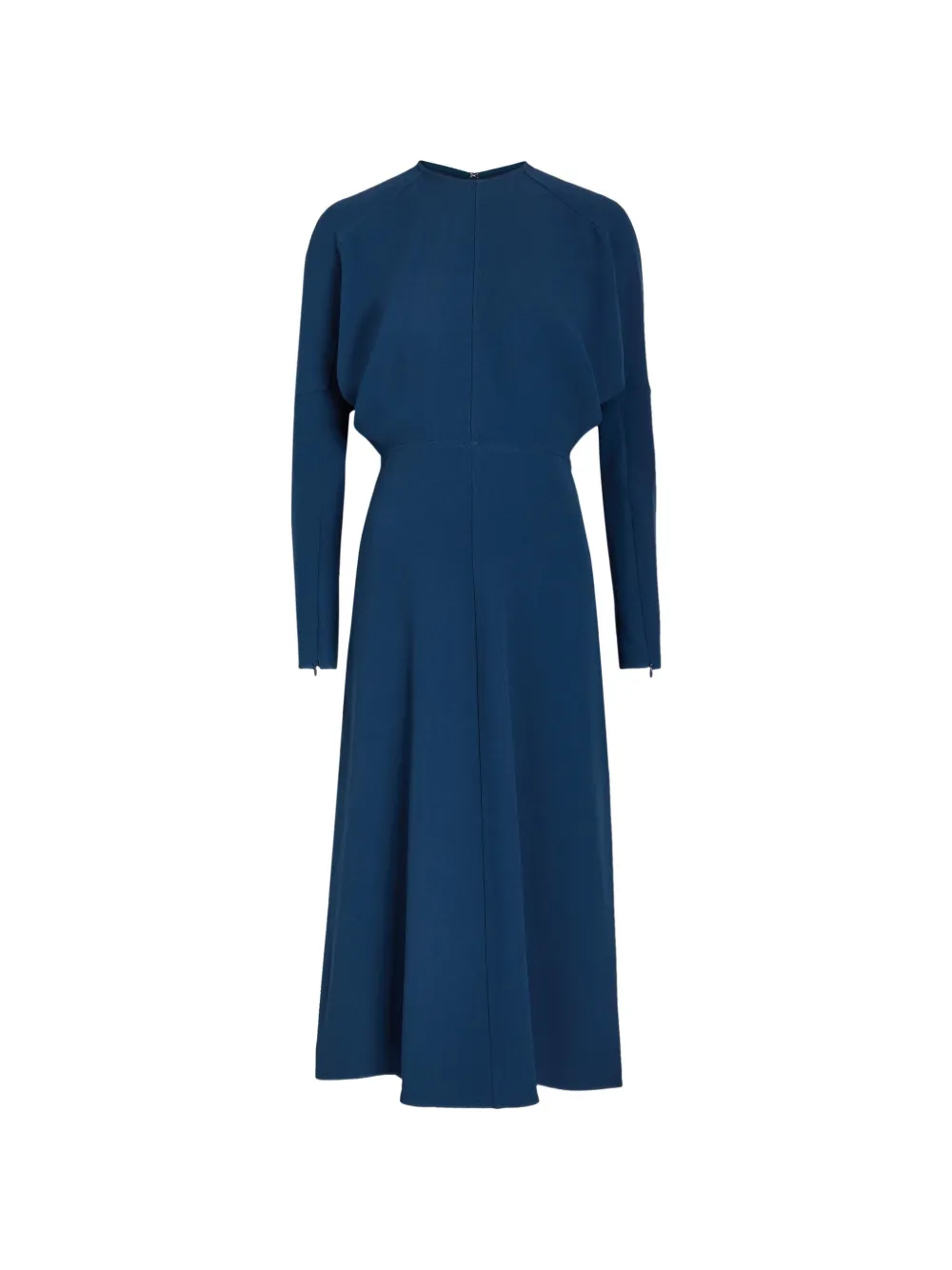 Victoria Beckham batwing-sleeve flared midi dress - Blu