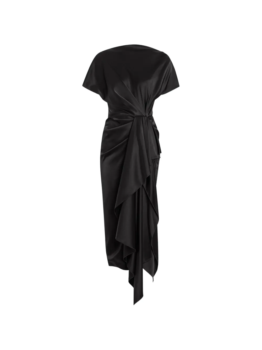 Roksanda Zoa twisted-detail ruffled midi dress - Black
