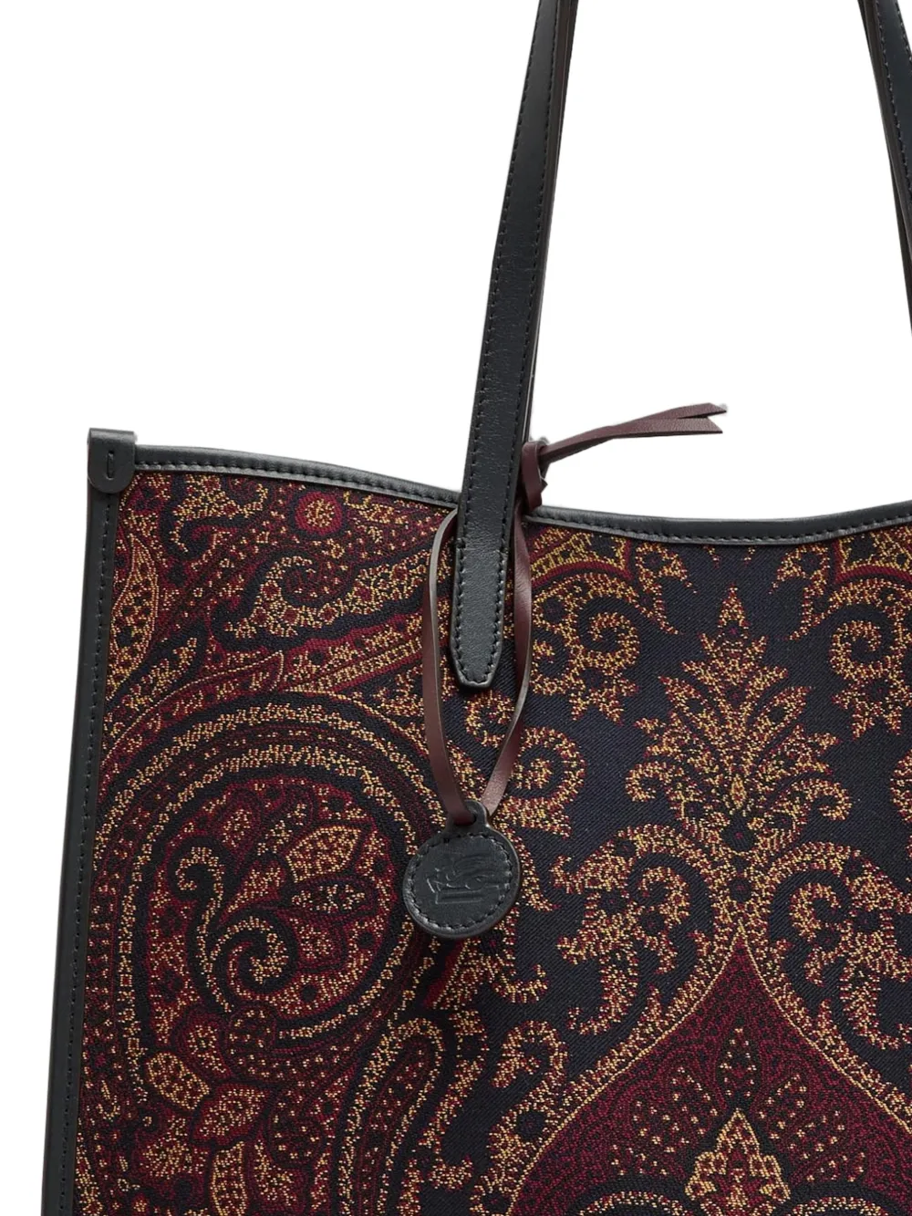 ETRO Lov tter leren shopper Rood