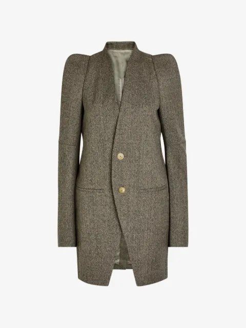 Rick Owens structured-shoulder button-up jacket